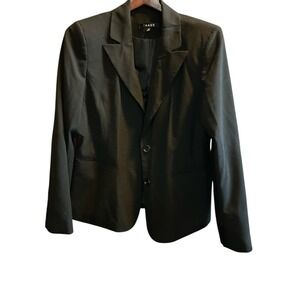 Chaus Womens Black One Button Blazer Jacket Size 14 Professional Office